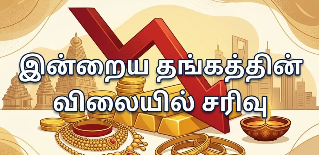 இன்றைய தங்கத்தின் விலையில் சரிவு