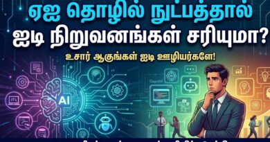 ஏஐ தொழில்நுட்பம் வளர்ச்சியால் ஐடி வேலைகள் பாதிக்கப்படும் நிலையை காட்டும் படம்