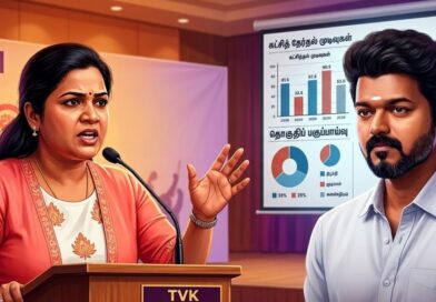 விஜய் பேச்சுக்கு கண்டனம் தெறிவுக்கும் தவெக பெண் நிர்வாகி ரஞ்சனா நாச்சியார்