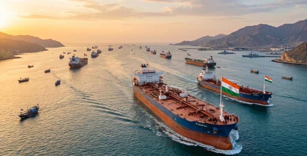 ஹார்மோஸ் ஜல சந்தி கடந்த இந்திய கப்பல்கள்